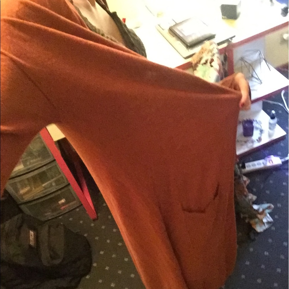 Burnt orange long cardigan